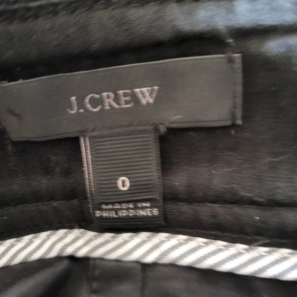 J.Crew 100% Wool Black Skirt Button Front Size 0 Winter Business Wear Workwear